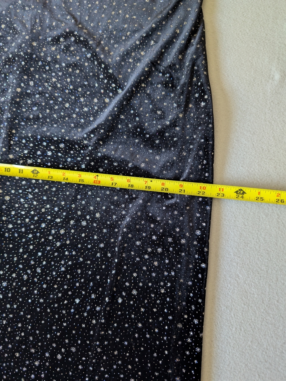 Vintage 90s Alex Evenings Velvet Constellation Sparkle Formal Gown USA Glam 14 - Picture 12 of 14